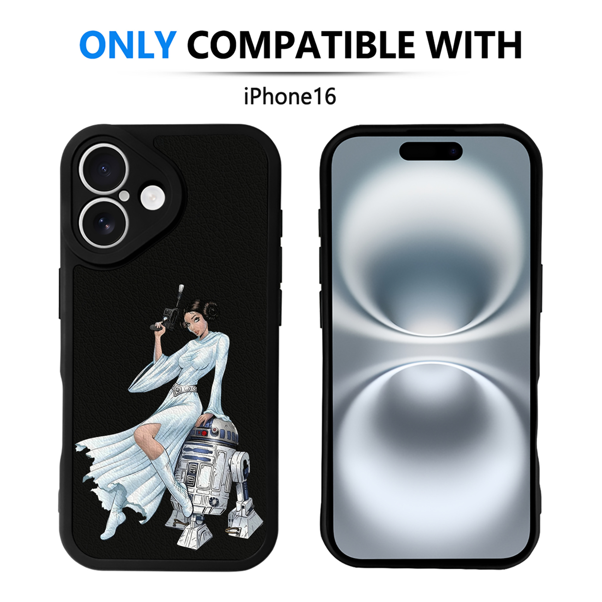 （画像用） スター・ウォーズ Star Wars 【iPhone 16シリーズ対応】シリコンスマホケース（レザー調） 材質：シリコン